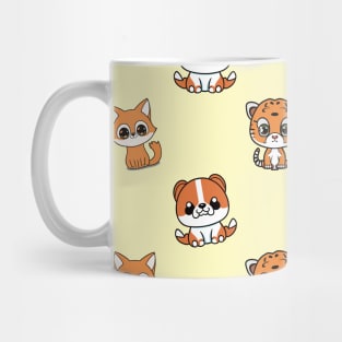 Adorable Baby Animal Collection: Cat, Dog, Tiger, Bear, Panda Mug